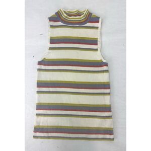 Anthropologie Moth Linen / Rayon Blend Knit Mock Turtleneck Tank Sweater - Small